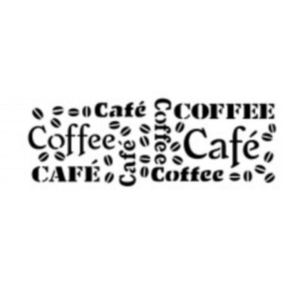 Stencil OPA 742 Estampa Cafe 10X30cm_OPA742